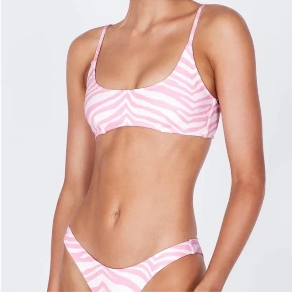 Triangl Maci Pink Zebra Print Bikini Set